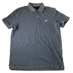 Banana Republic Factory Mens Organic  Cotton Pique Polo Antique Blue Tag Size L